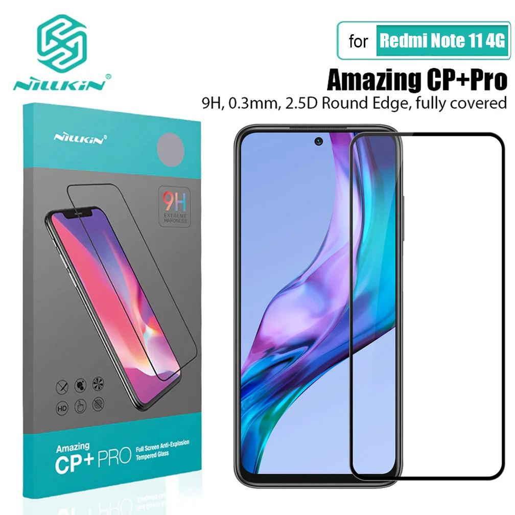 Закаленное стекло Nillkin CP +/H + Pro для Xiaomi Redmi Note 11 4G Защитная пленка экрана HD |