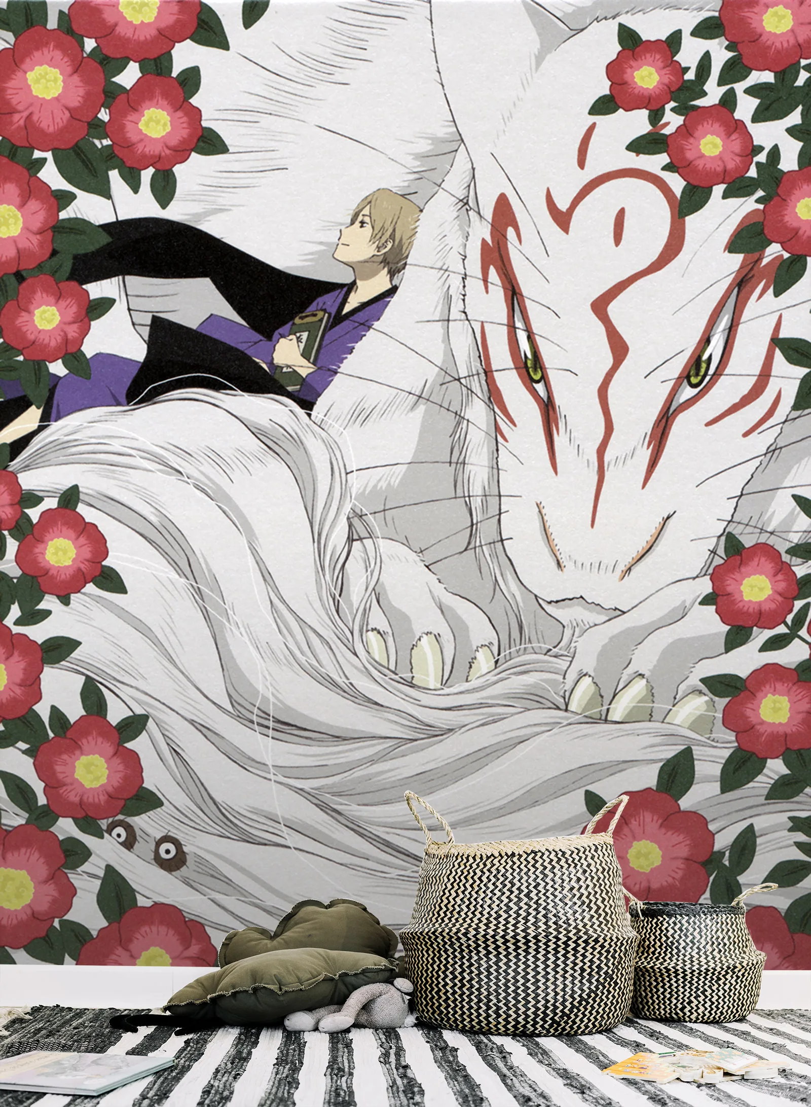 Самоклеящаяся 3D настенная бумага с японским Аниме Нацумэ Yuujinchou 226296 роспись