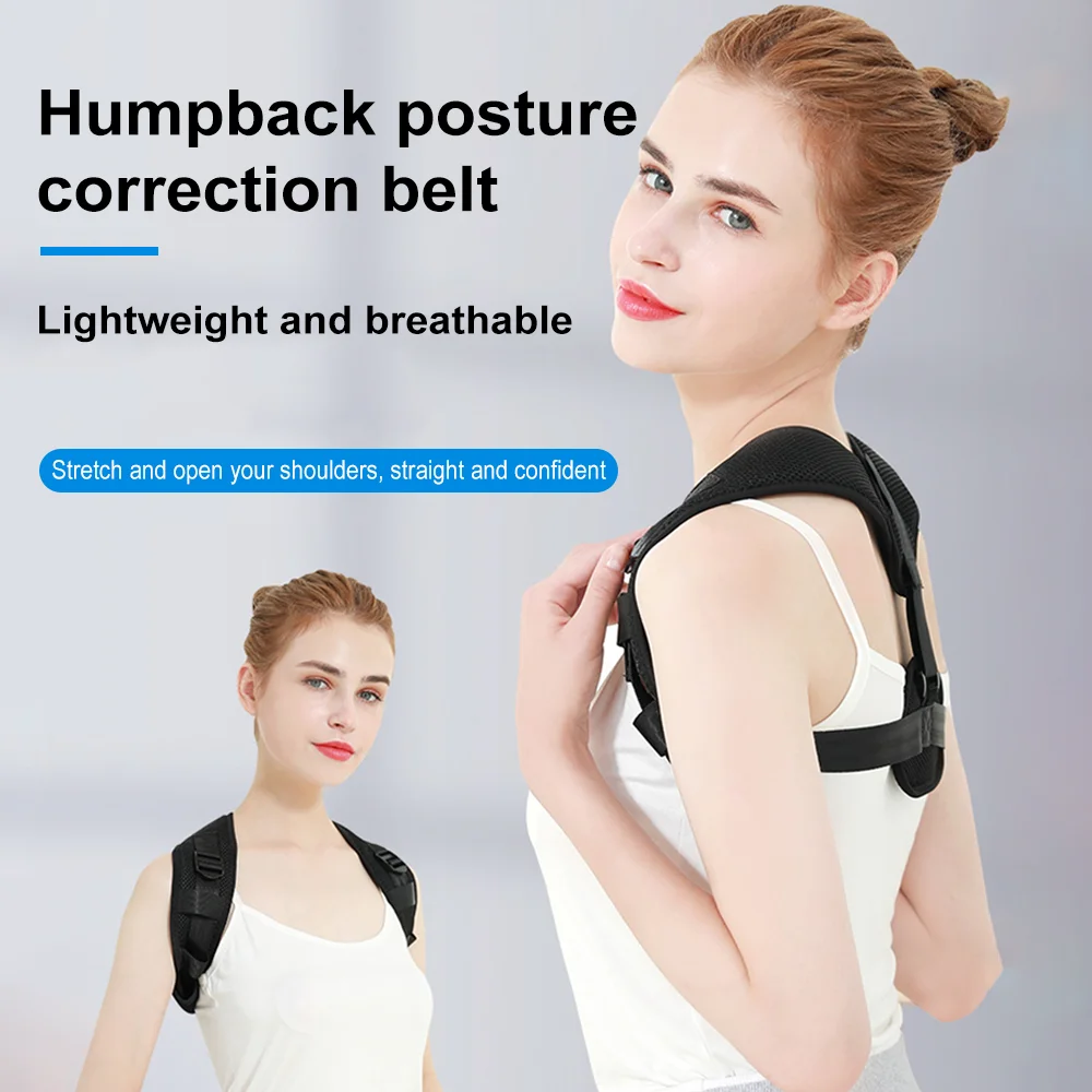 Corretora de postura ajustável espartilho para endireitar apoio para trás cuidados de saúde postura traseira maca cinta corretor de postura
