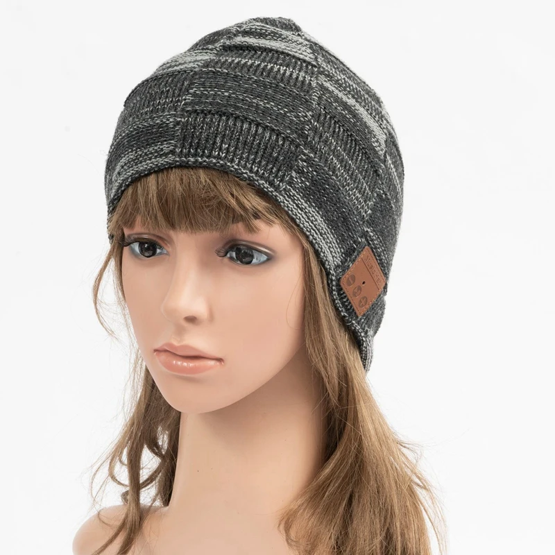 Bluetooth наушники музыкальная шапочка теплые Беспроводные с микрофоном спортивная