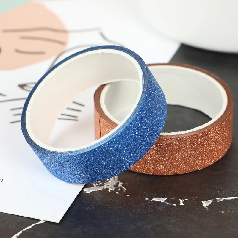 

10PCS Glitter Washi Tape Stationery Scrapbooking Decorative Adhesive Tapes DIY