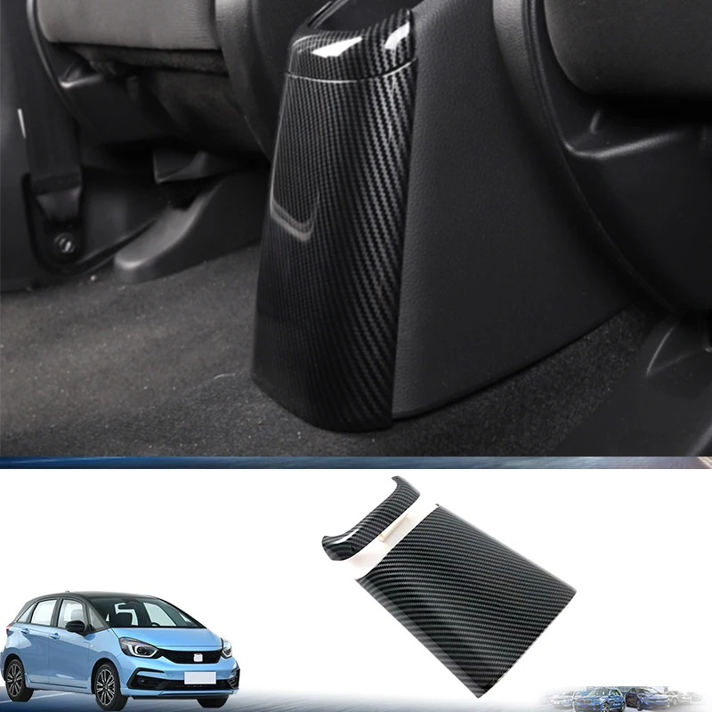 

Для Honda Fit Jazz MK4 2020 2021 стильный подлокотник из углеродного волокна для салона автомобиля Задняя Крышка вентиляционного отверстия отделка Акс...