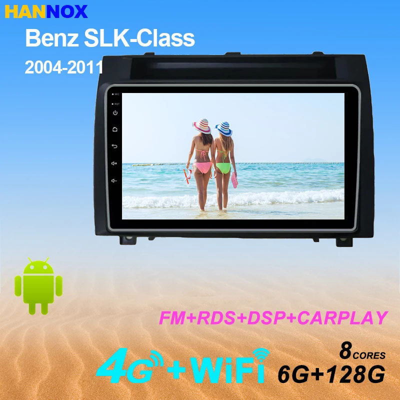 

9-дюймовый автомобильный стереоплеер HANNOX Android для Mercedes-Benz SLK-Class SLK Class R171 2004-2011 GPS WIFI-Bluetooth-совместимый