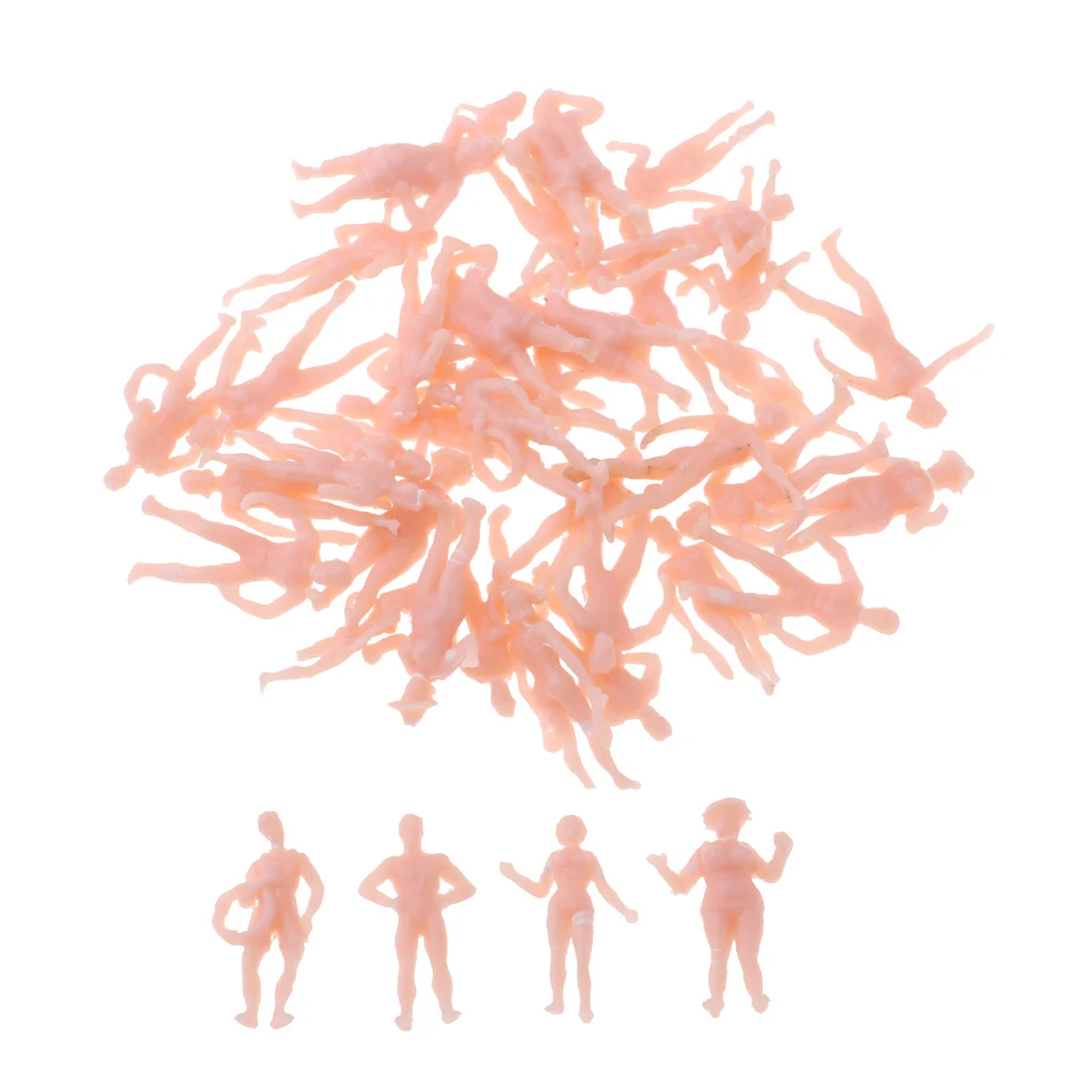 

1/87 Beach Crowd Plastic People Action Figure HO Layout Park Garden Scene