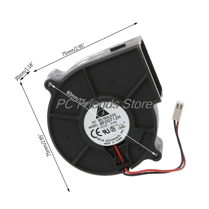 Вентилятор проектора центробежный охлаждающий вентилятор DC 12V 0.36A Для Delta BFB0712H