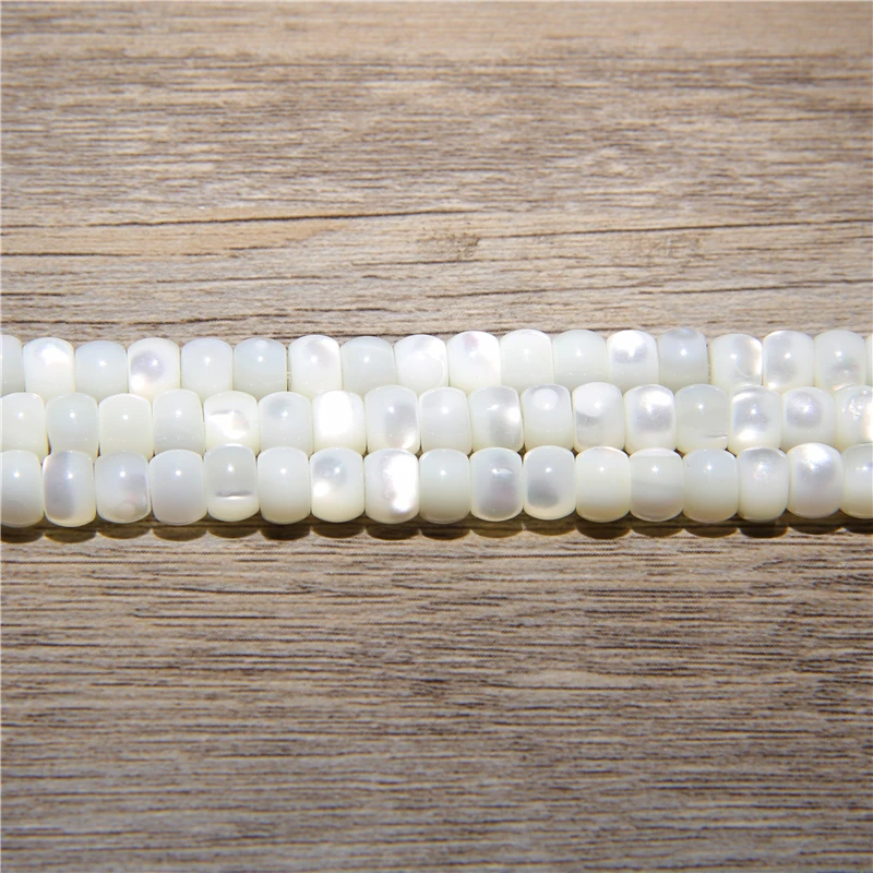 

4-6MM Natural Wheel flat white loose Trochus Shell Beads For Jewelry Making handmade DIY Charm Bracelet Necklace Earring women