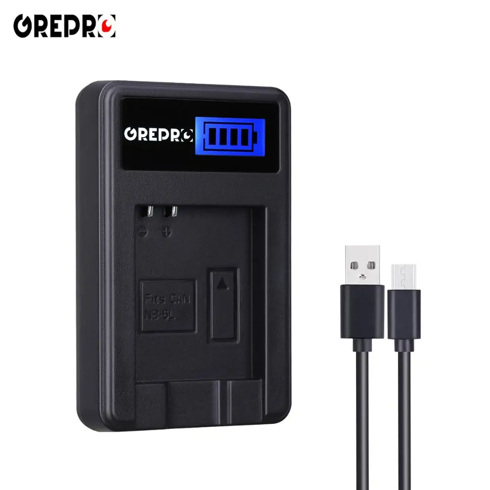 Аккумулятор NB 6L NB6L 6LH 1300 мАч + зарядное устройство USB с ЖК дисплеем для CANON PowerShot SX520