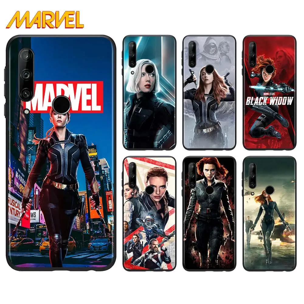 

Black Widow Marvel cool for Huawei Honor 30 20 10 9S 9A 9C 9X 8X MAX 10 9 Lite 8A 7C 7A Pro Silicone Black Phone Case