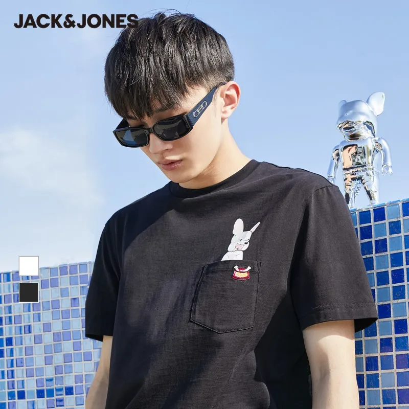 

Футболка JackJones мужская с коротким рукавом, 100% хлопок, мультяшный принт