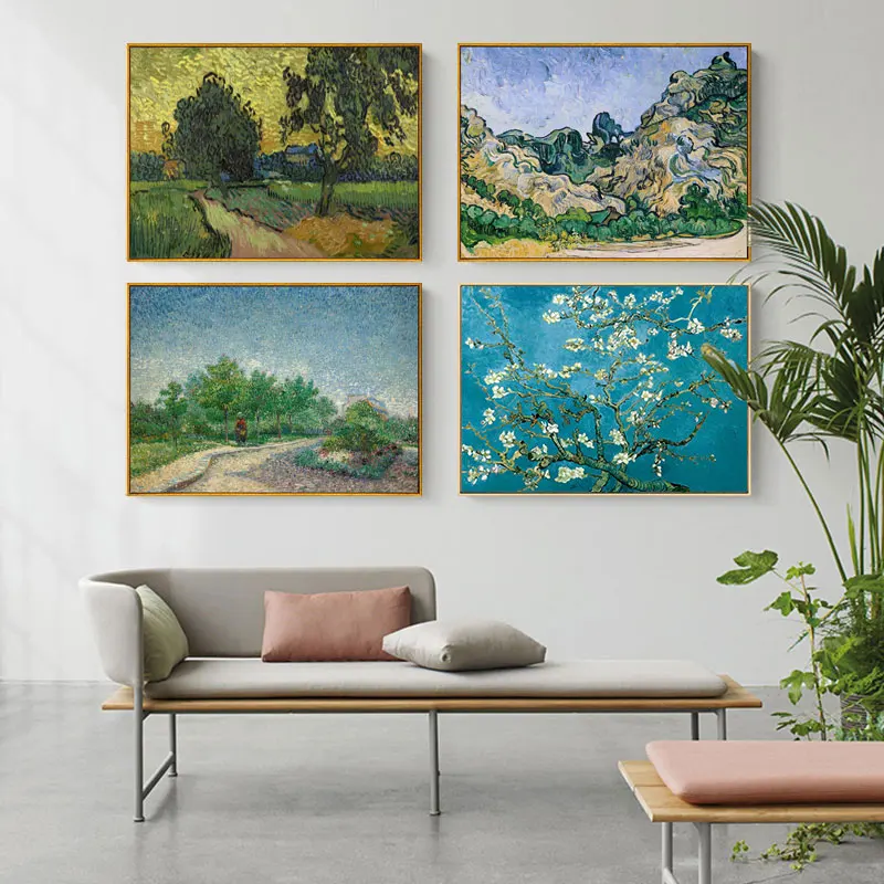 

Van Gogh Famous Print Canvas Painting Starry Night Poster Wall Pictures For Living Room Posters And Prints Wall Art No Frame