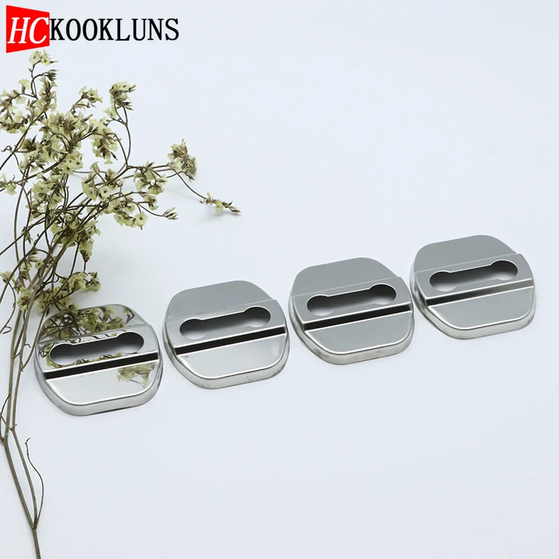 4 шт. авто чехол из нержавеющей стали Защитная крышка стальной дверной замок