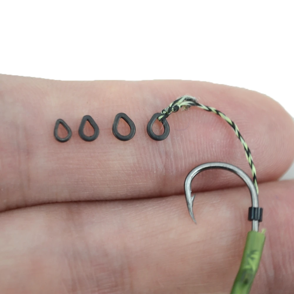 50pcs Carp Fishing Boilie Bait Rings for Hair Rigs Pop Ups Boilies Hookbait Hair Rig Ring Method Feeder Carp Fishing Accessories