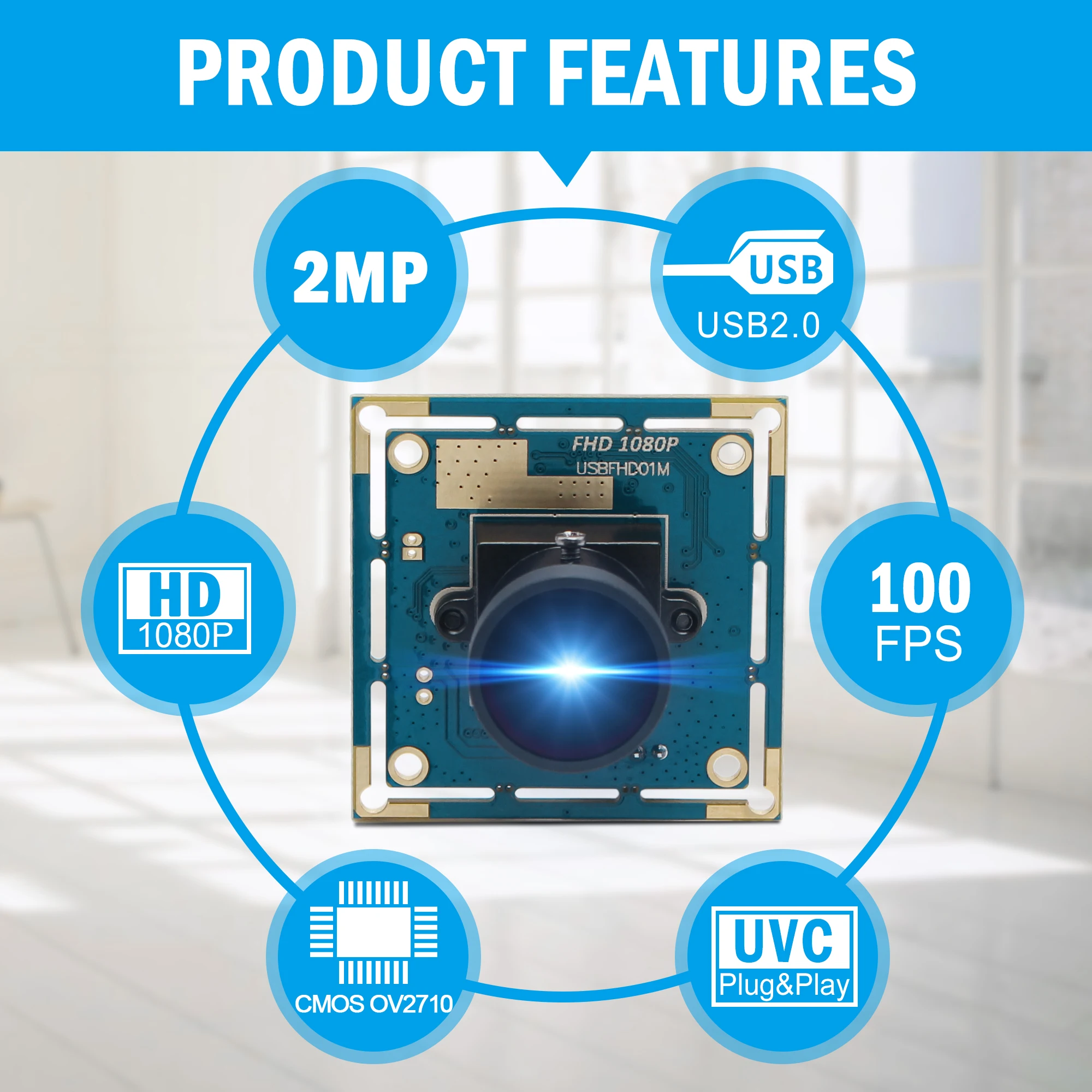 ELP 2 0 мегапикселей Android Linux Windows Full HD 1080P 30fps высокая скорость 170 градусов рыбий глаз