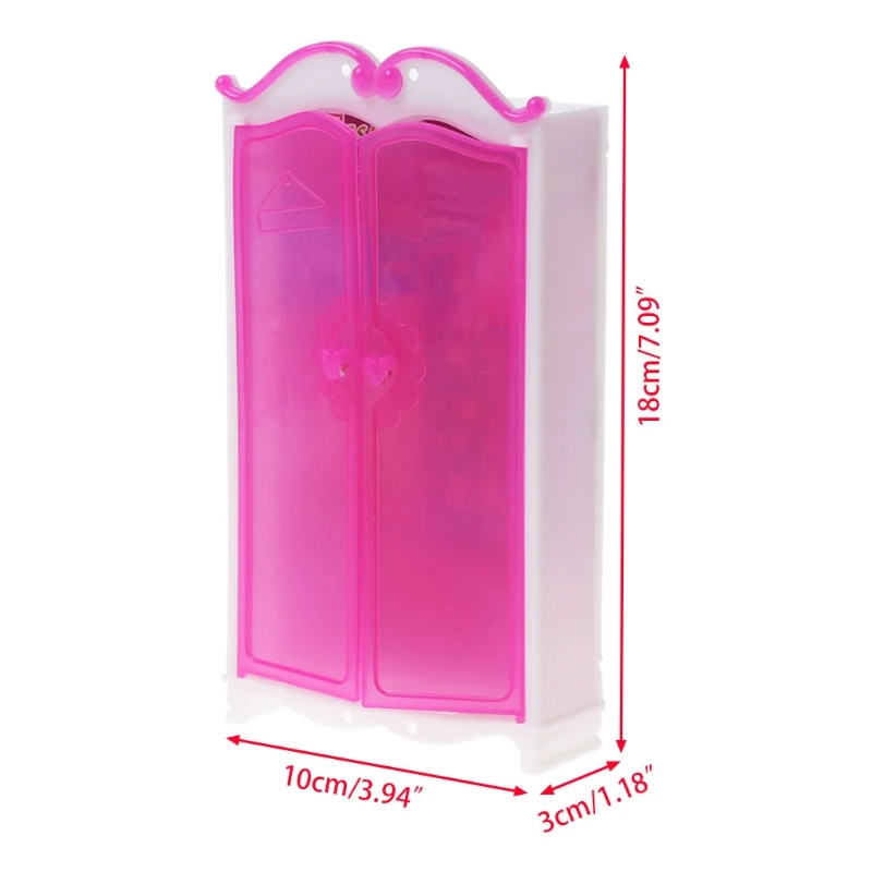 

Princess Furniture Wardrobe 30cm Dolls Toys Doll House Closet Toy Accessories