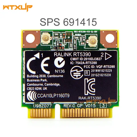 Оригинальная Wi-Fi беспроводная карта для Ralink RT5390 300 Мбит/с 802.11b/g/n, половинчатая Mini PCI-E карта для HP CQ56 G4 G5 G7 4330S SPS #691415