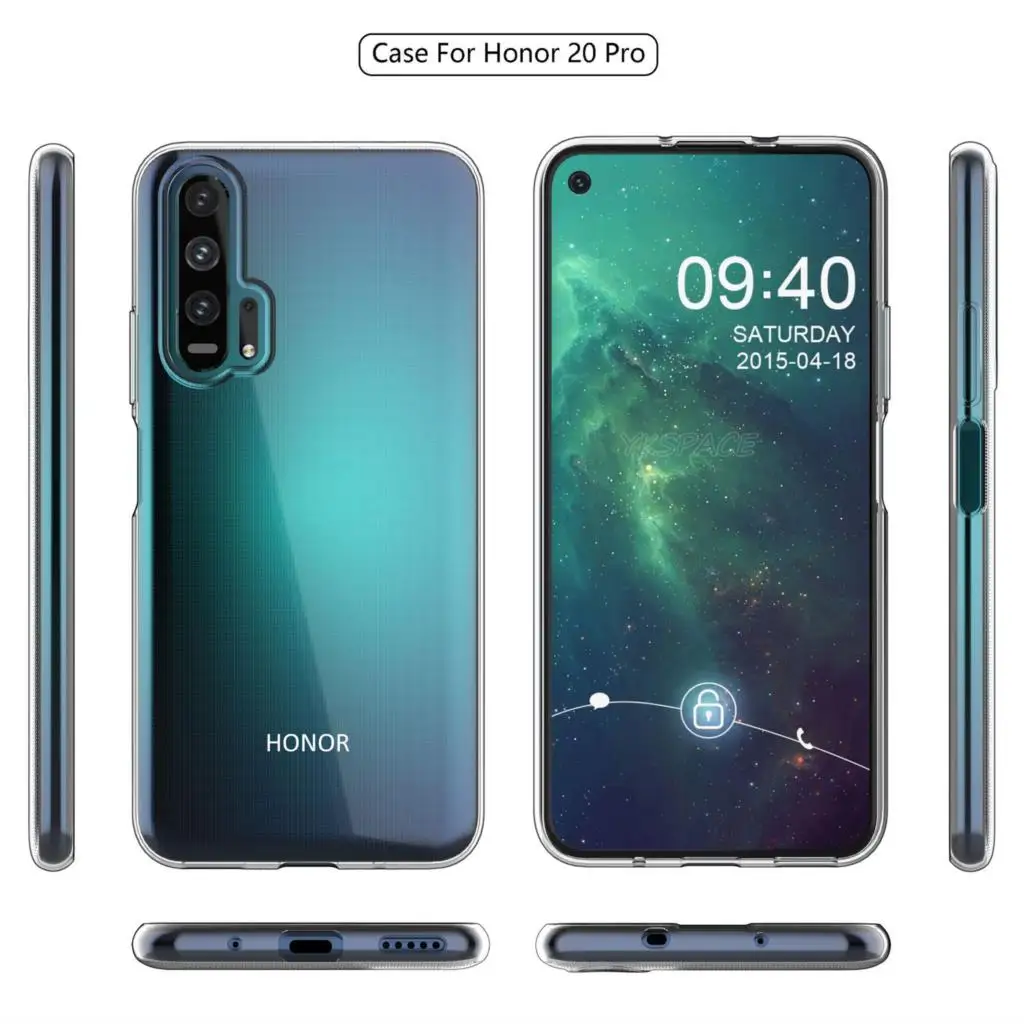 Ultra Thin Transparent Silicone Phone Case For Huawei Honor 10 20 30 Pro Lite 9i 10i 20i V9 Play V10 V20 V30 V40 Soft TPU Cover | Мобильные