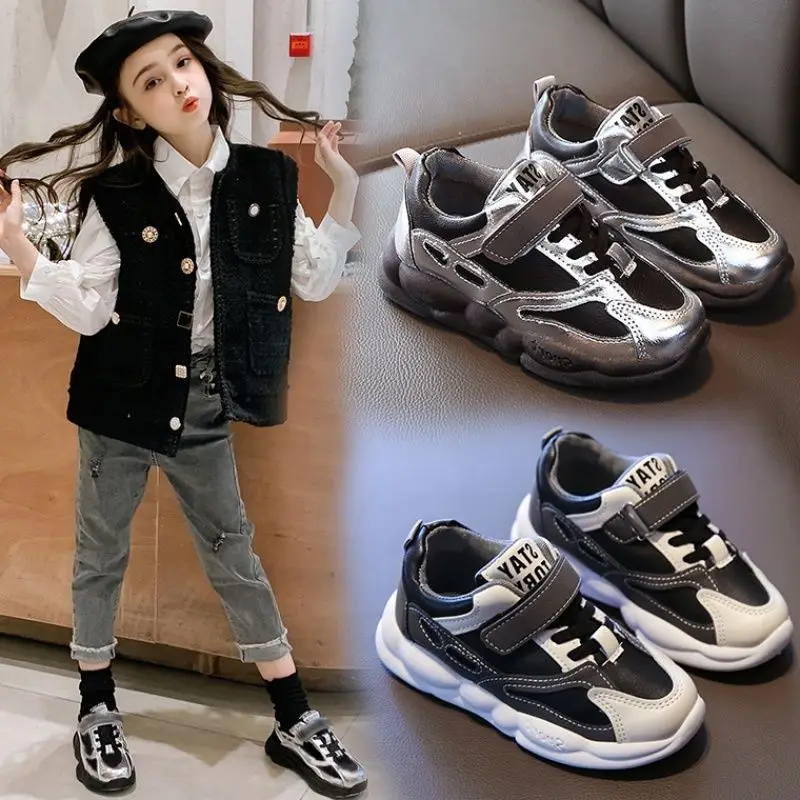 

Kids Shoes Girls Casual Clunky Sneakers Spring Autumn Boys Children Breathable Mesh Soft Running Sports Shoes Fashion Dad Shoes