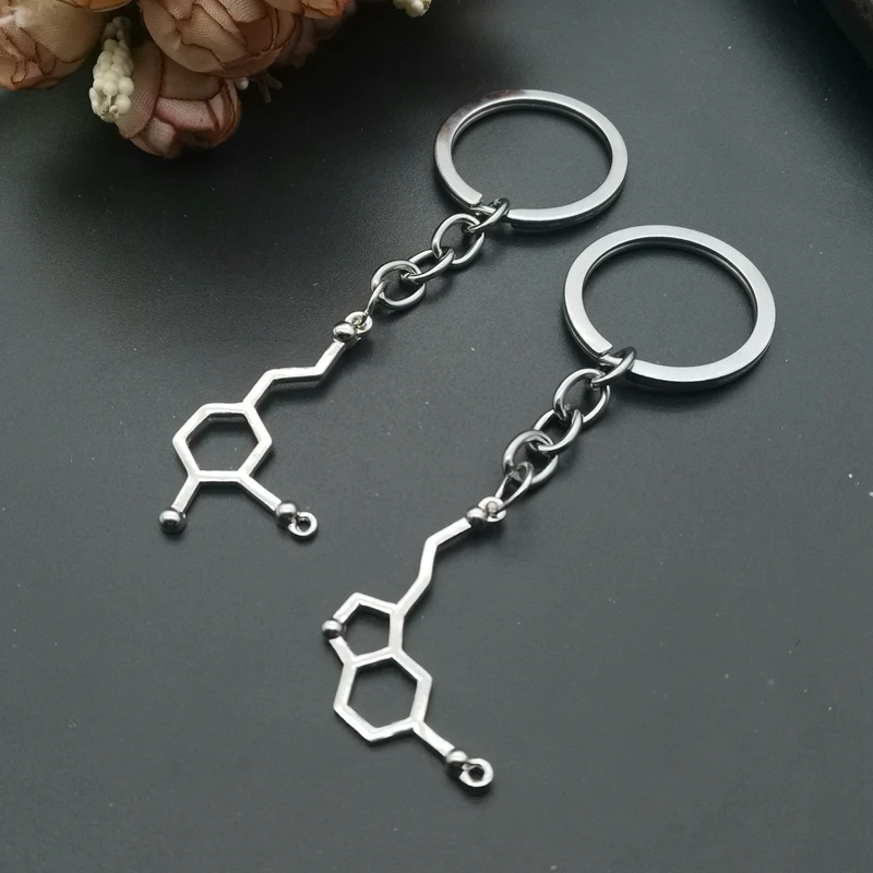 Допамин Молекулярный брелок с химической формулой модный мужской и женский