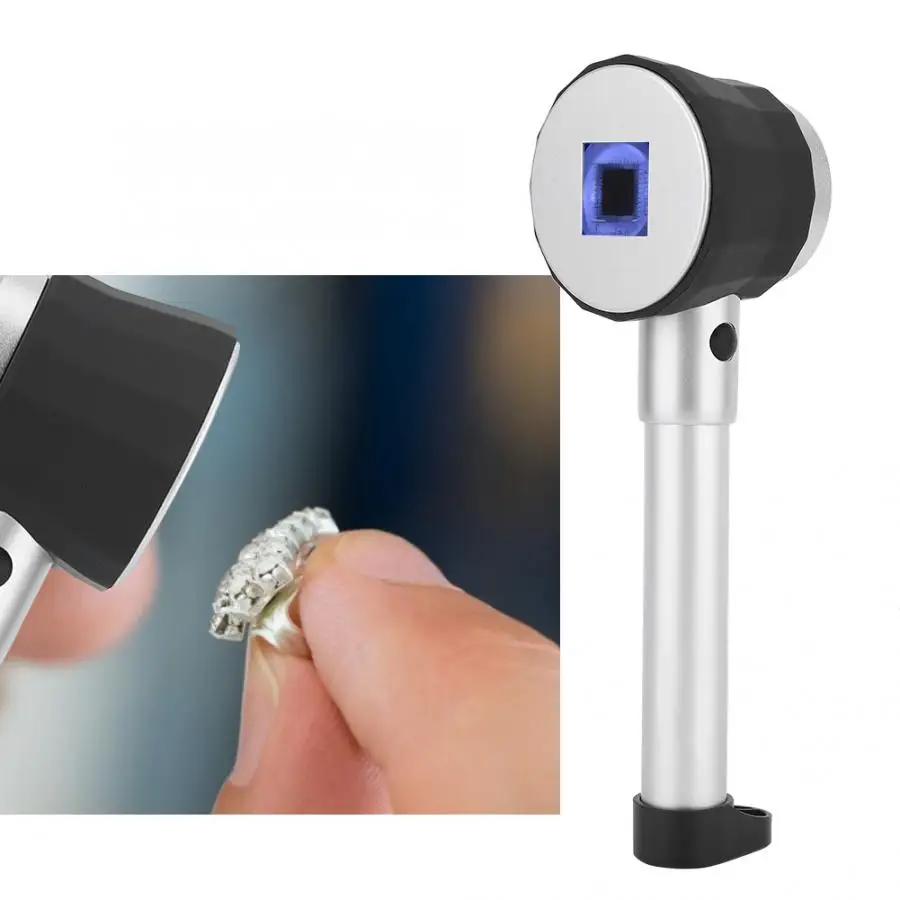 Профессиональная Карманная Лупа 10X со шкалой светодиодная металлическая ручка