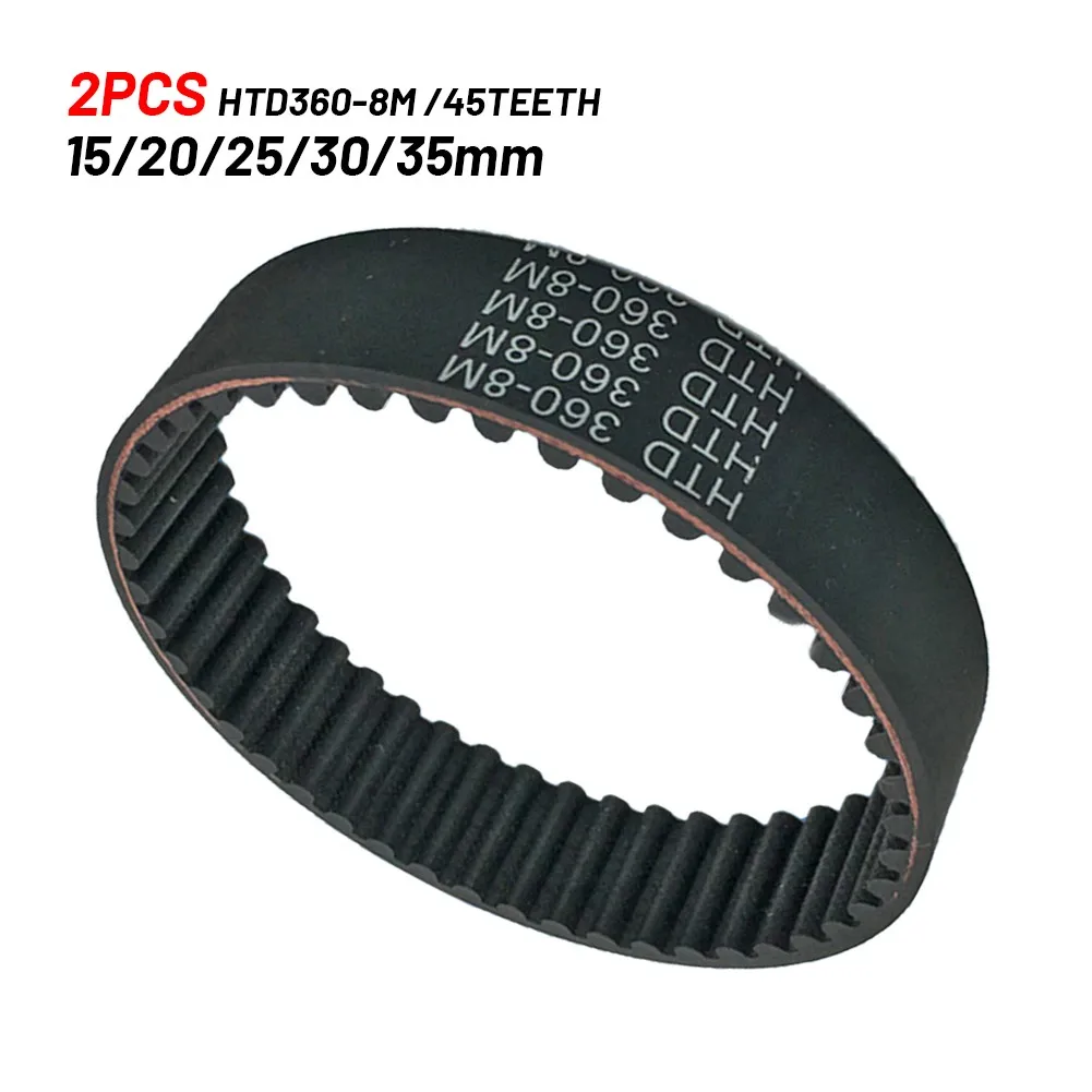 

2pcs Belt 45 Tooth Belt HTD360-8M Portable Rubber Timing Toothed Durable
