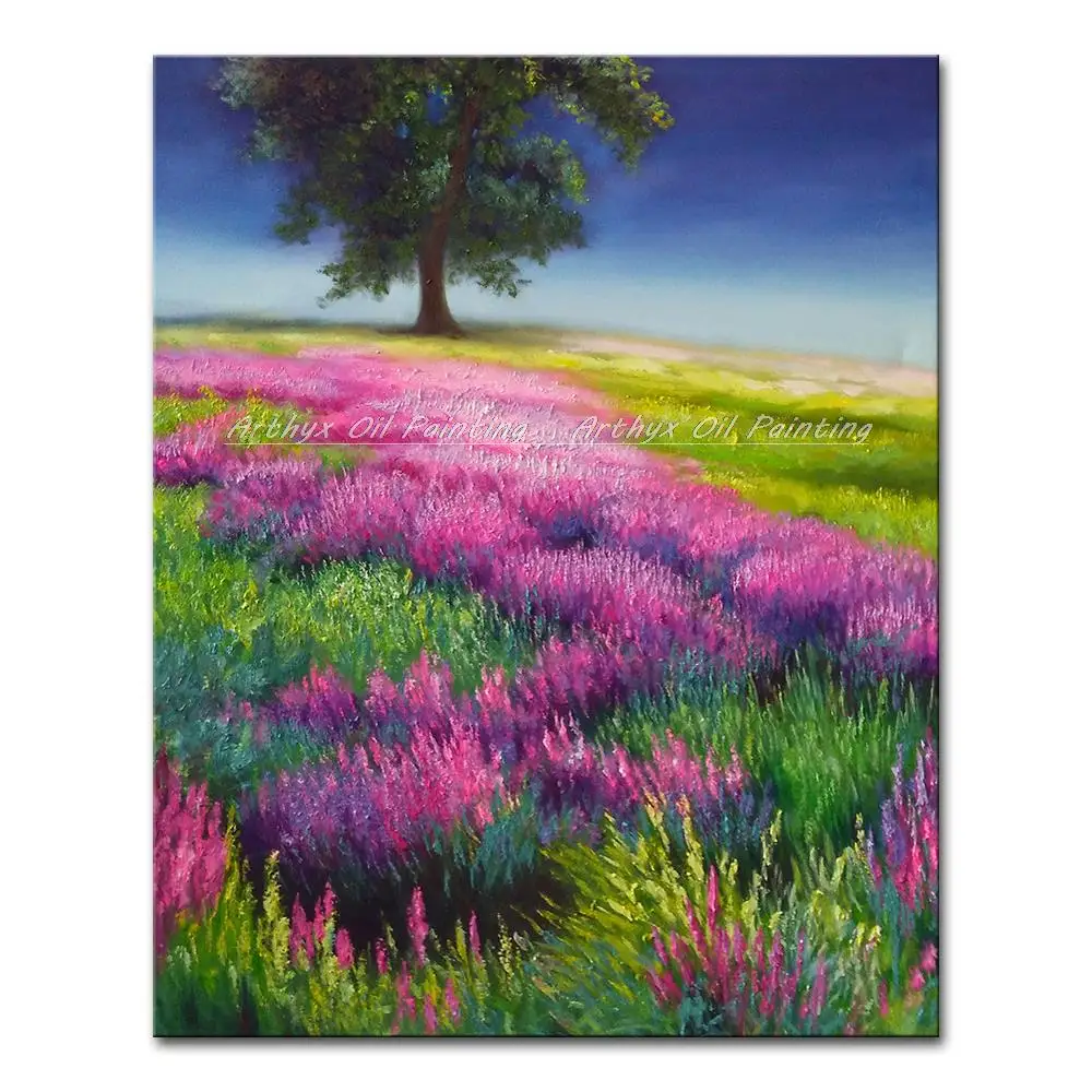

Arthyx Art Hand Painted Landscape Oil Painting On Canvas Pop Art Modern Wall Pictures For Living Room Home Decoration No Frame