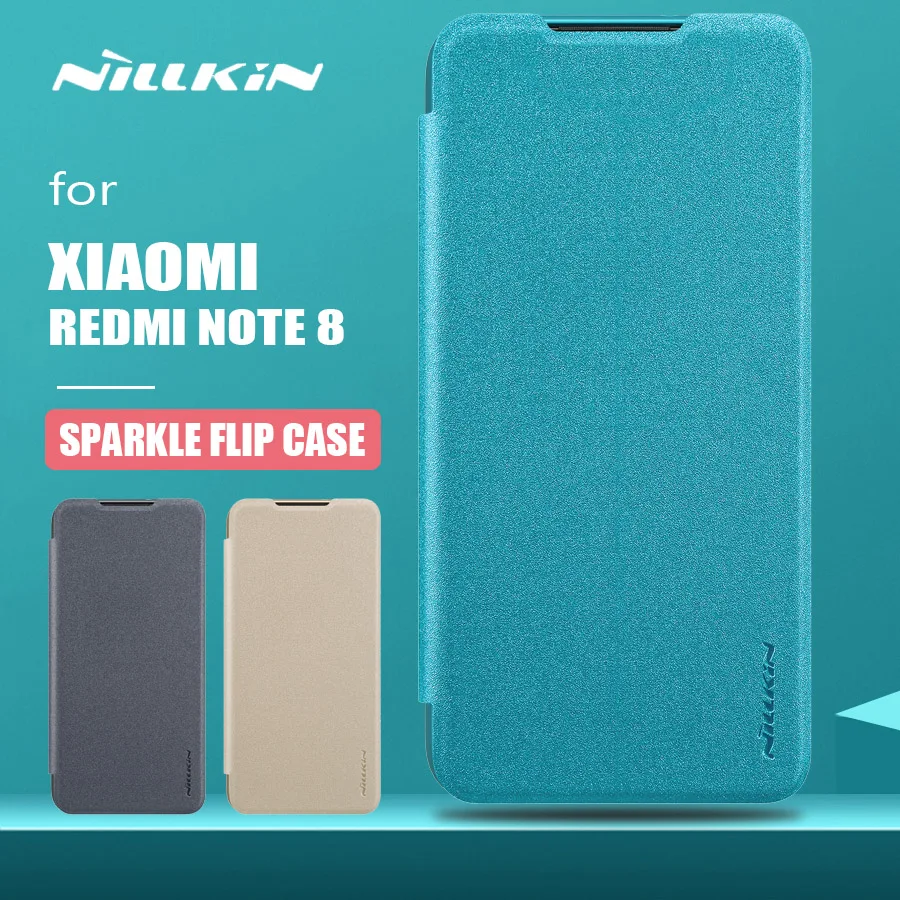 Для Xiaomi Redmi Note 8 чехол NILLKIN Sparkle роскошный Флип кожаный задняя крышка для Nilkin
