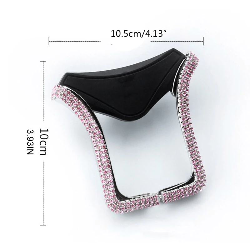 

Universal Car Air Vent Mount Clip U-shape Phone Holder with Shiny Crystal Rhinestone Telescopic Buckle Automobiles Decor