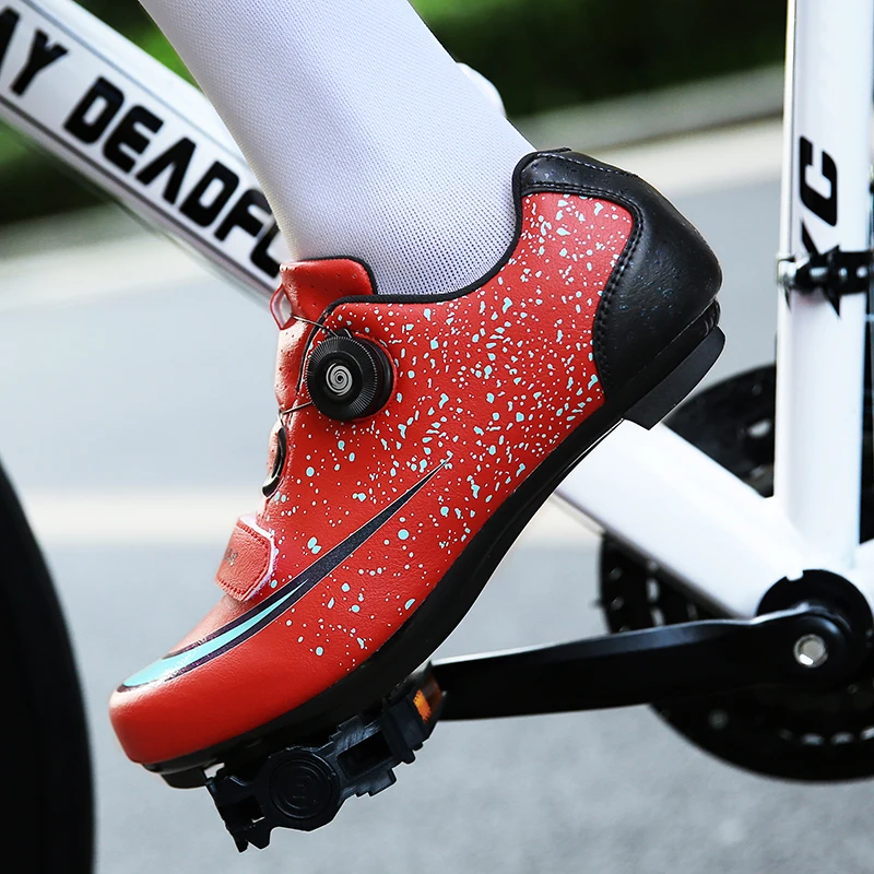 

Hot Sale Style Cycling Shoes Men Outdoor Professional MTB Flat Cleat Shoes Self-Locking Racing Road SPD Bicycle Sneakers Unisex