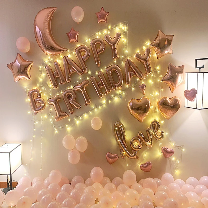 16 дюймов темно-синие фольгированные буквы С Днем Рождения шары День рождения