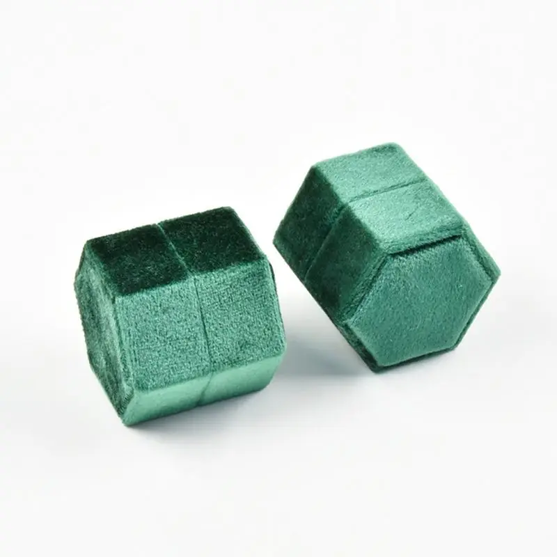 Винтажная бархатная коробка с двумя отделениями для колец реквизит съемки