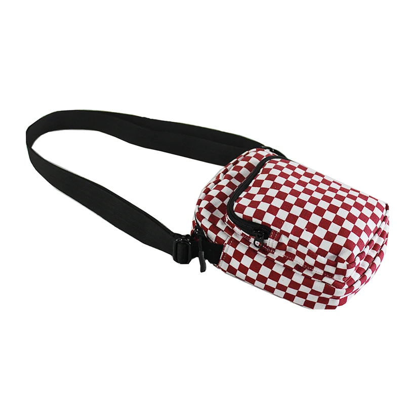ZKMODE с расцветкой шахматная доска плечевая сумка принтом для мужчин и женщин