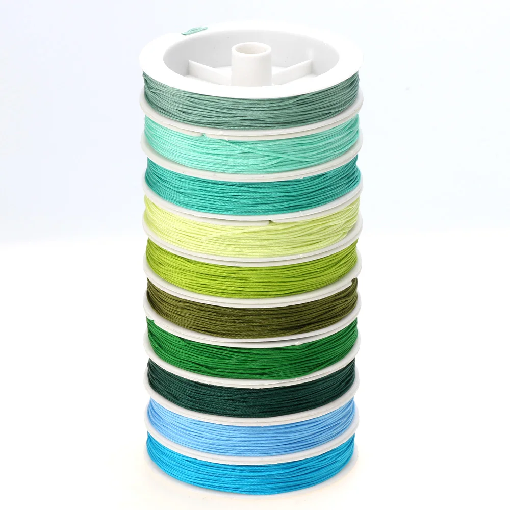 Многоцветный 0 8 мм 23 м/лот нефритовый Нейлон Китайский узел нить ручной плетеный