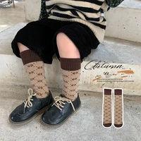 childrens socks with print infant baby warm long sock toddlers boys cotton fun socks high 2021 autumn winter kids accessories