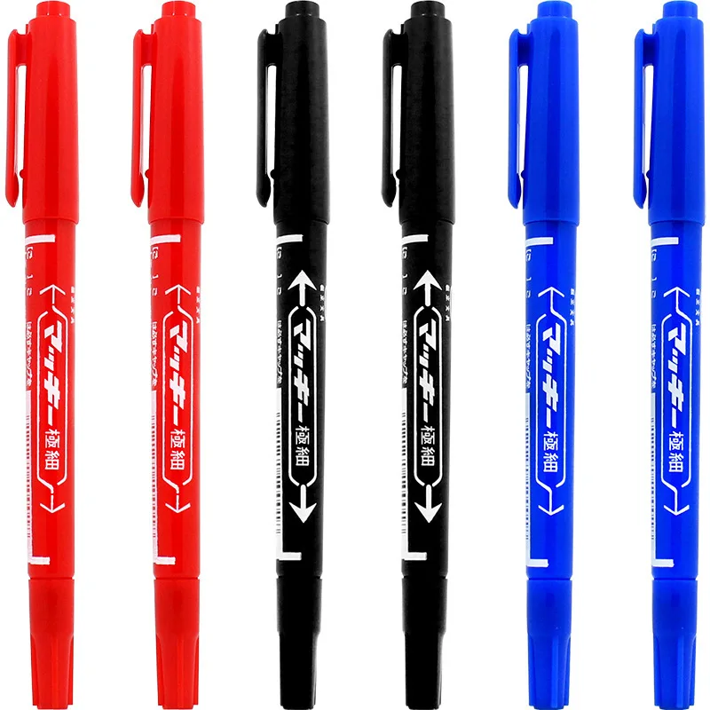 2021 водонепроницаемый маркер с двойной головкой для кожи ручка наконечников 0 5 мм