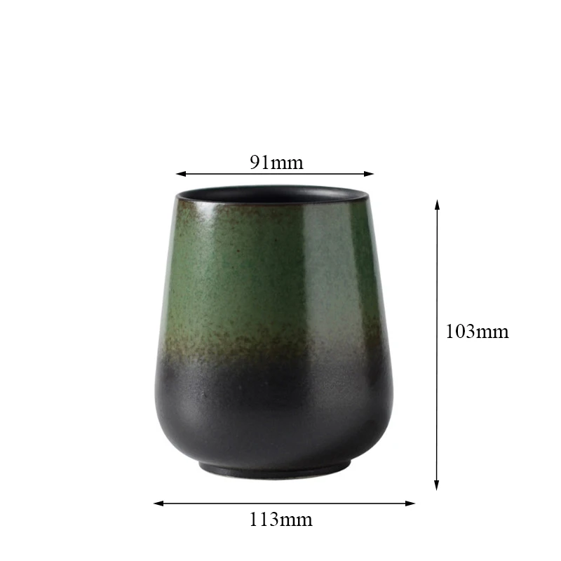 

Japanese Style Simple Handmade Coffee Mug Ceramic Breakfast Milk Mug Teacup Retro Gradient Matte Office Water Cups Drinkware
