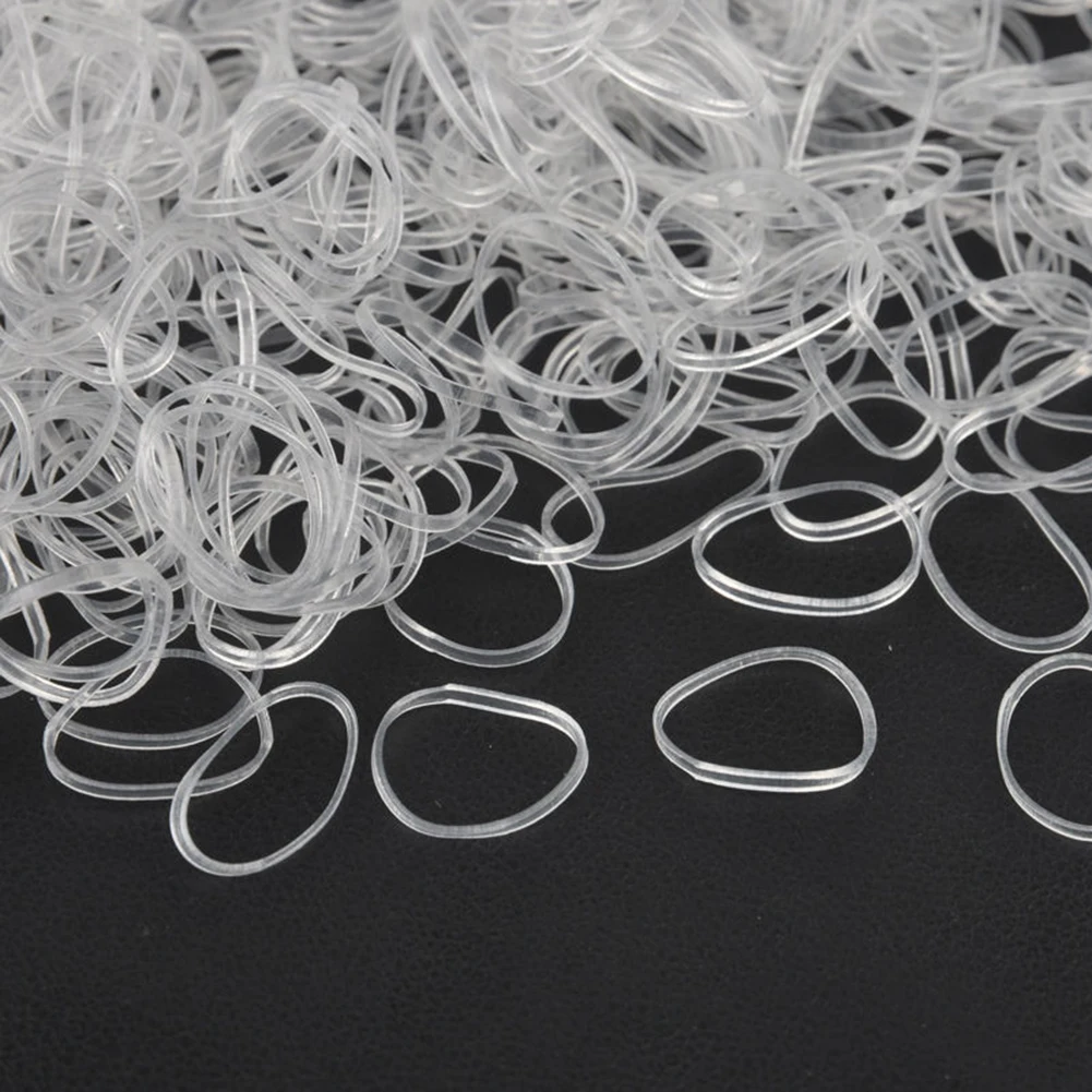 

500Pcs/ Pack Girl White Small Rubber Bands Disposable Hair Bands Ponytail Elastic Headband Girl Cute Fashion Hair Accessories