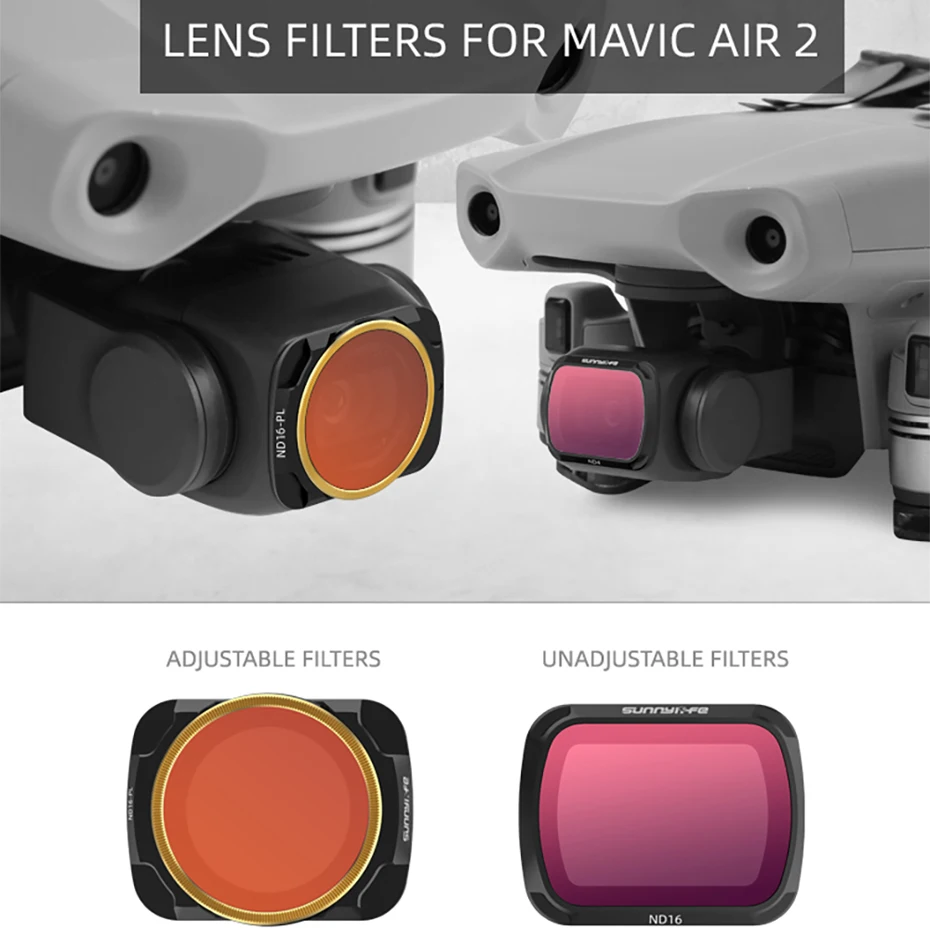 Аксессуары для фильтров DJI Mavic Air 2 регулируемая нейтральная плотность Polar CPL Mavic2
