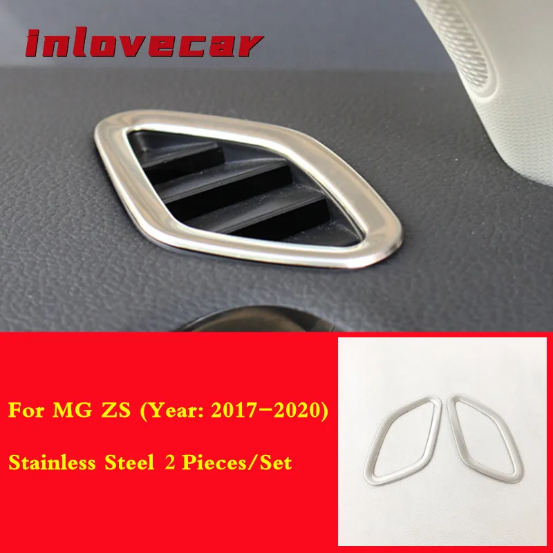 

For MG ZS 2020 car air outlet cover decoration frame accessory stainless steel trim accessories interior parts sticker moulding