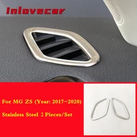 for mg zs 2020 car air outlet cover decoration frame accessory stainless steel trim accessories interior parts sticker moulding
