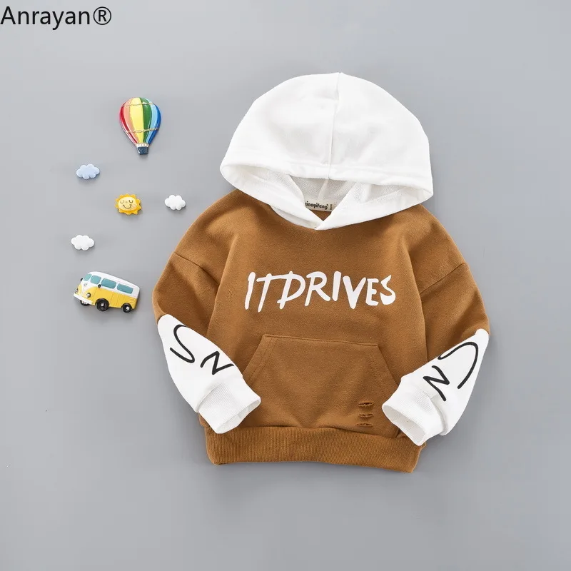 Новинка весенне осенняя модная одежда для малышей хлопковая толстовка с