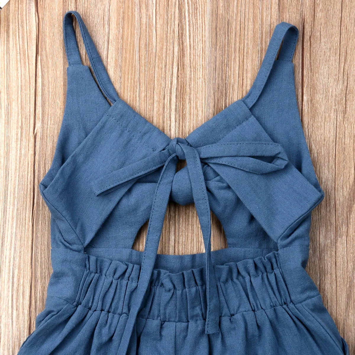 

1-6Years Toddler Kids Baby Girl Rompers V neck Belt Bow Jumpsuit Playsuit Summer Kid Girls Costumes