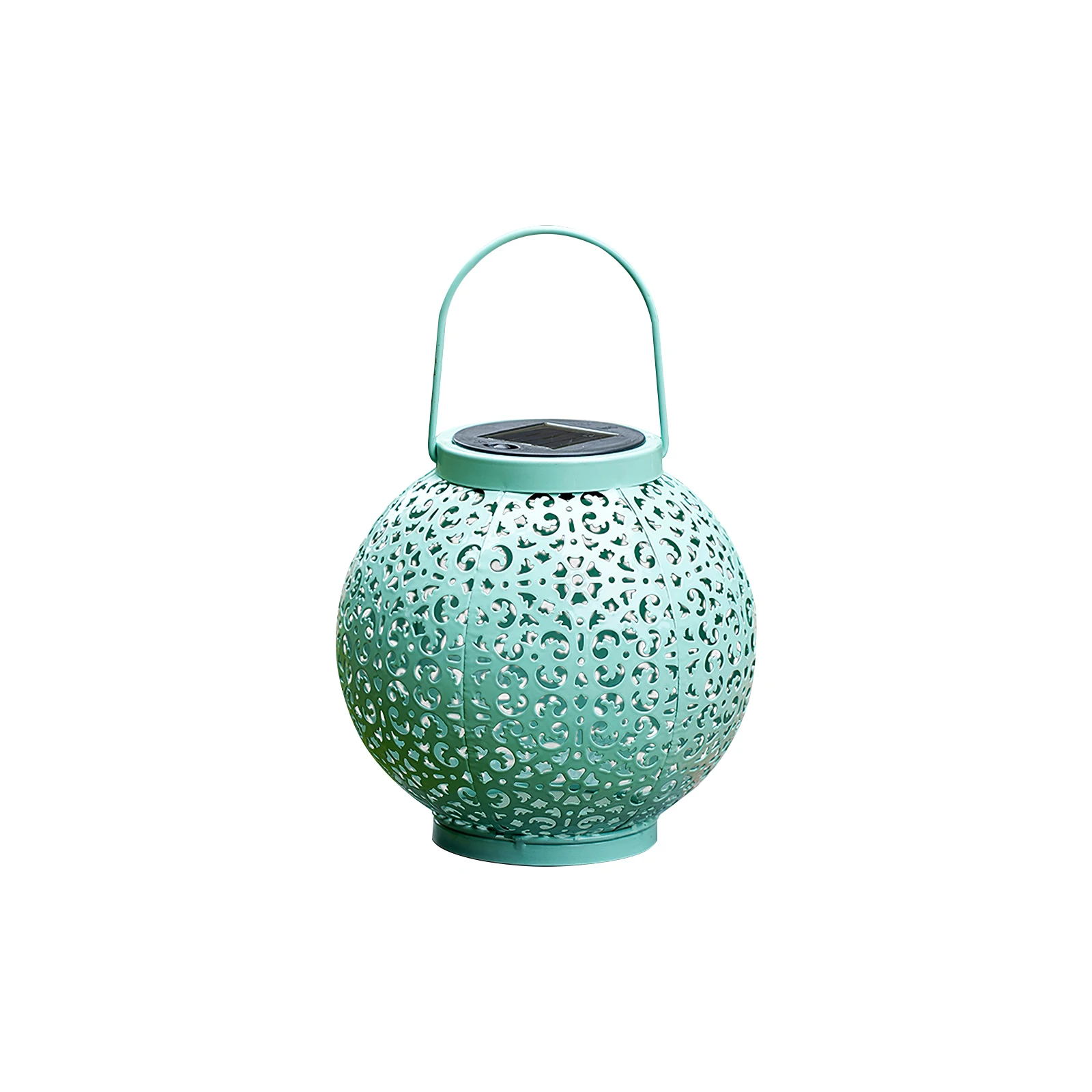 

Outdoor Solar Charging Lantern Hollowed Pattern Landscape Lamp Waterproof Hanging Decoration Lamp