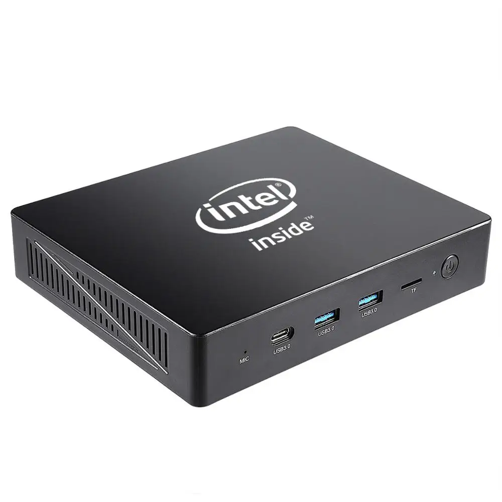 Безвентиляторный мини ПК WIN10 компьютер Intel Celeron J3455 4 ГБ/64 Гб BT4.0 type C USB 3 0 2 + 5 8G Wifi VGA 4K