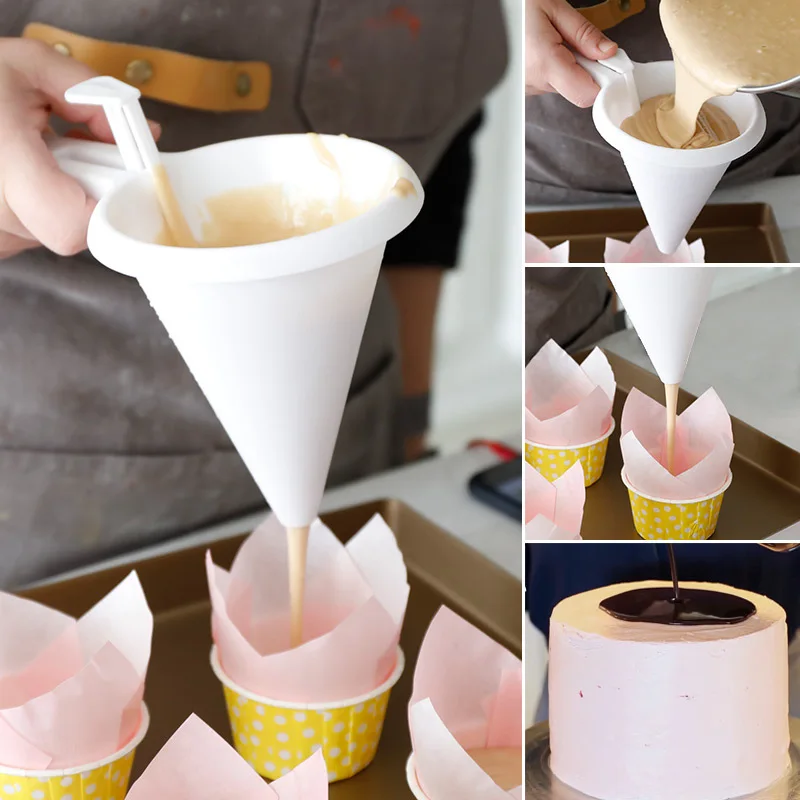 

HOT DIY Convenient Chocolate Candy Icing Funnel Mold Kitchen Adjustable Frosting Pancake Cream Batter Dispenser Cake Tool Baking