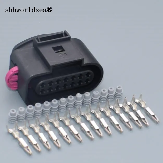 

Worldgolden 1/2/5/30/100 комплектов, 14P для ксеноновых фар VW, лампа-гнездо, 14 контактов, 1,5 мм, водонепроницаемый Штекерный разъем 6X0973717 6X0 973 717