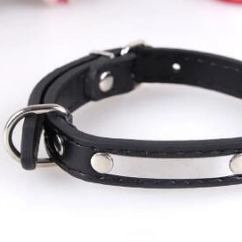 

New Pu Sequin collar dog lettering iron collar pet collar multicolor