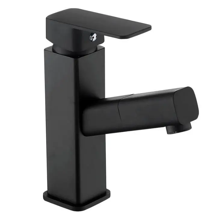 Смеситель для ванной и кухни выдвижной кран раковины с одной ручкой крепление на