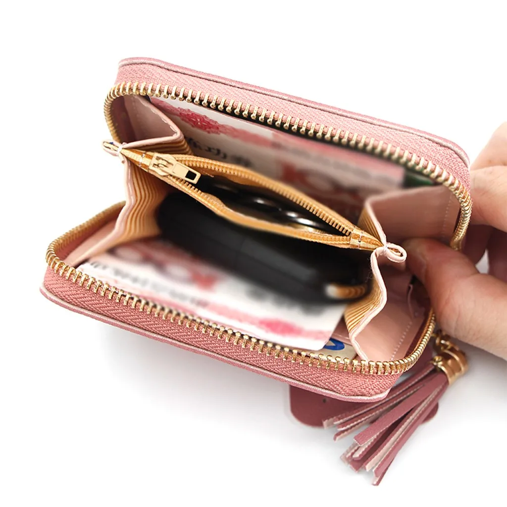 Женский кошелек маленький розовый женский уличный модный трендовый однотонный