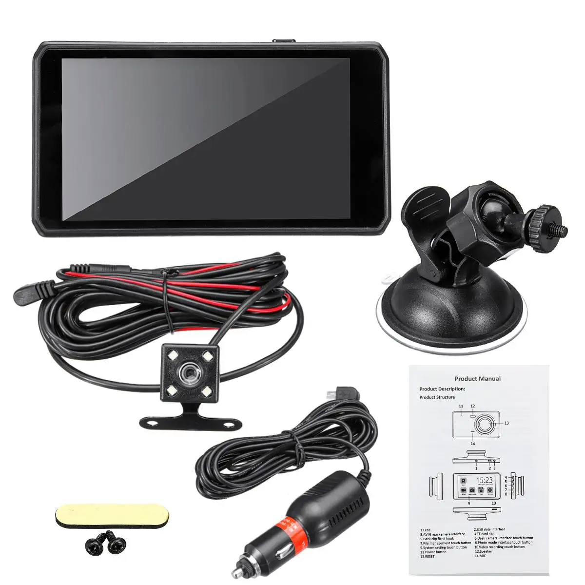 

4.5" HD 1080P Touch Screen Dual Lens Car DVR Camera Dash Camera Dash Cam Video Recorder Auto Registrator Night Vision 170 degree