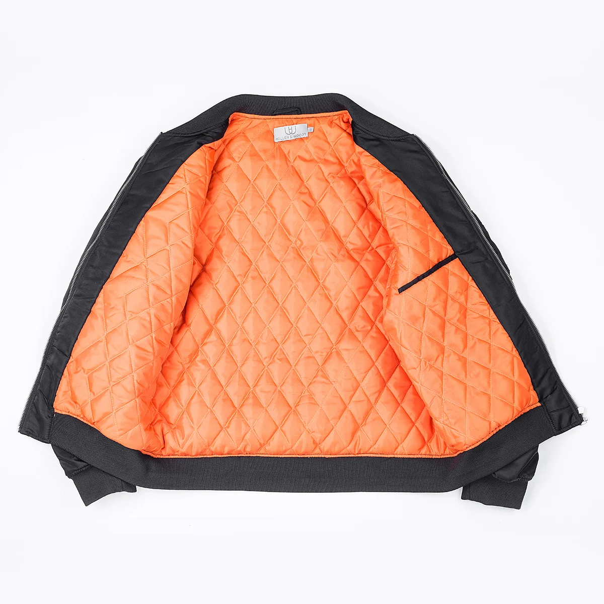 HELLEN&WOODY Menswear Fashion Print Down Jacket 100% Cotton WInter Warm Mens Coats Luxury Clothing